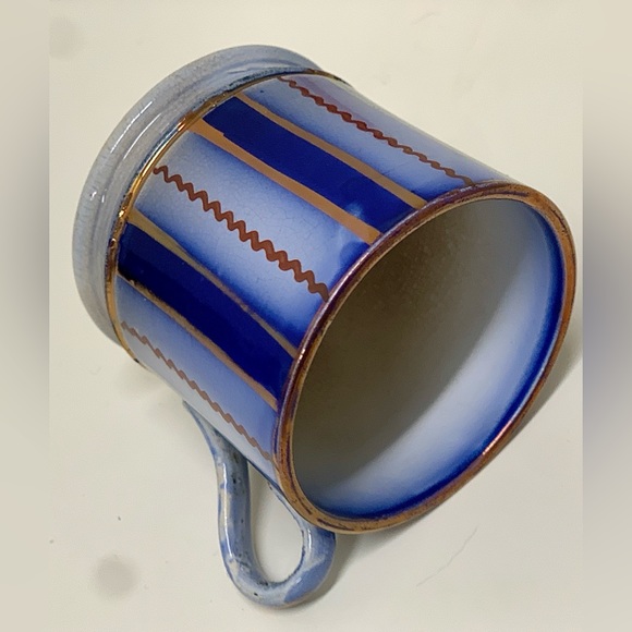 19th Century Antique Gaudy Welsh Wagon Wheel Pattern Miniature Child's Mug - Picture 12 of 16